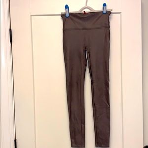 Spanx faux leather leggings in antique rose